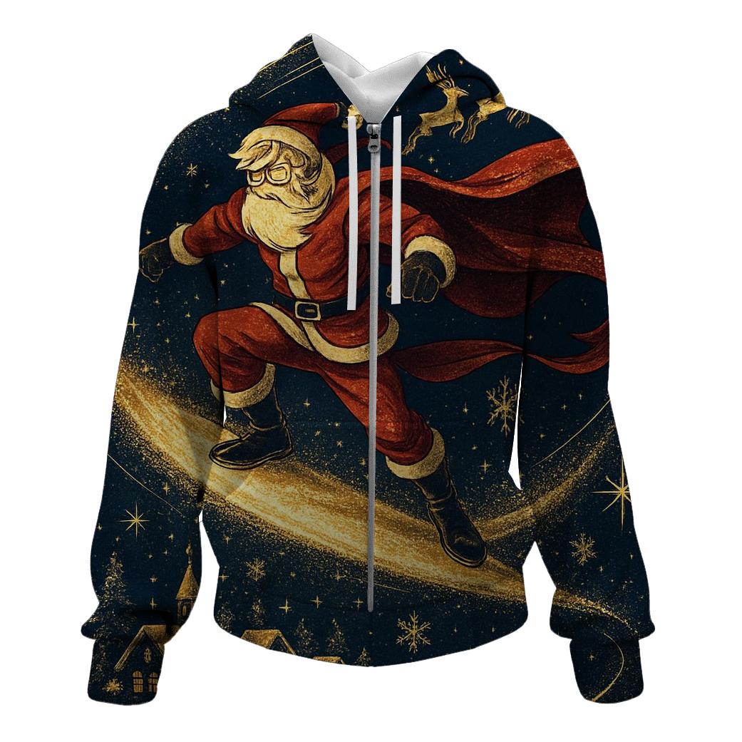 Midnight Santa Comet Ride graphic hoodies
