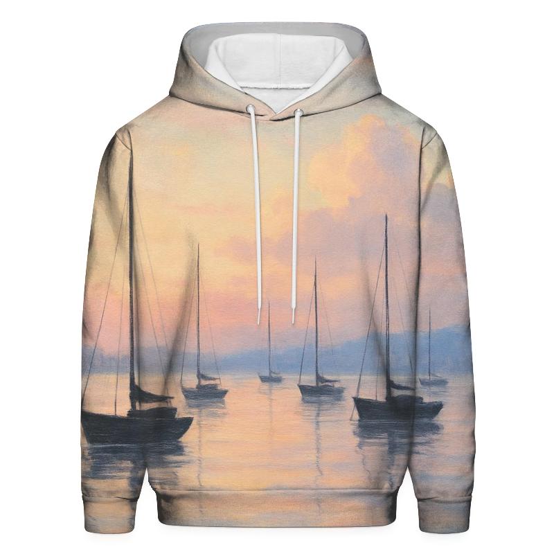 Pastel Harbor Reverie pullover hoodies