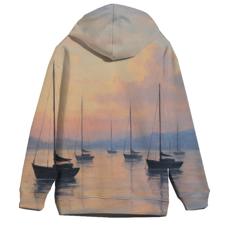 Pastel Harbor Reverie pullover hoodies
