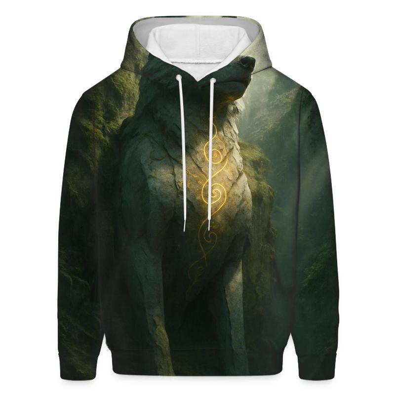 Ancient Stone Guardian Wolf pullover hoodies