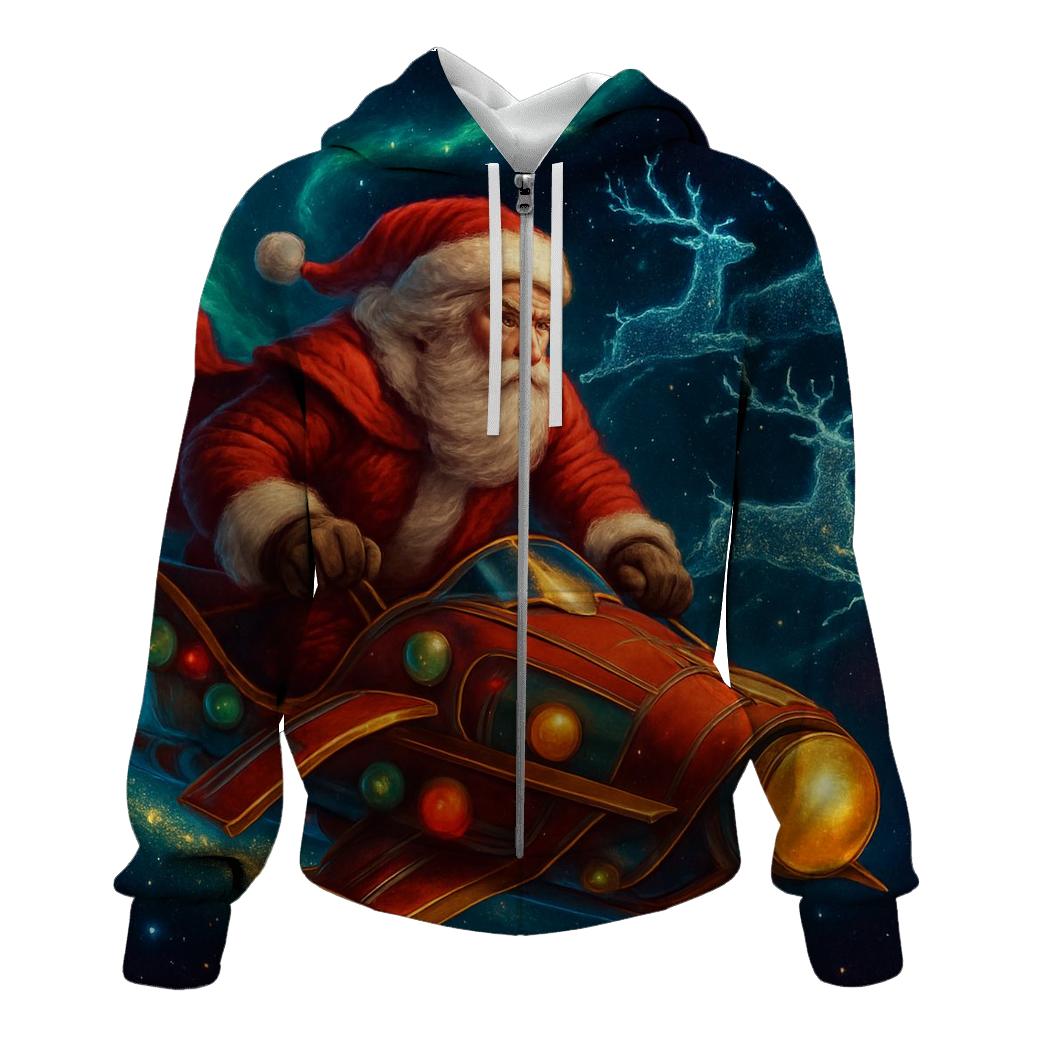 Galactic Aurora Santa Voyage hoodie trends