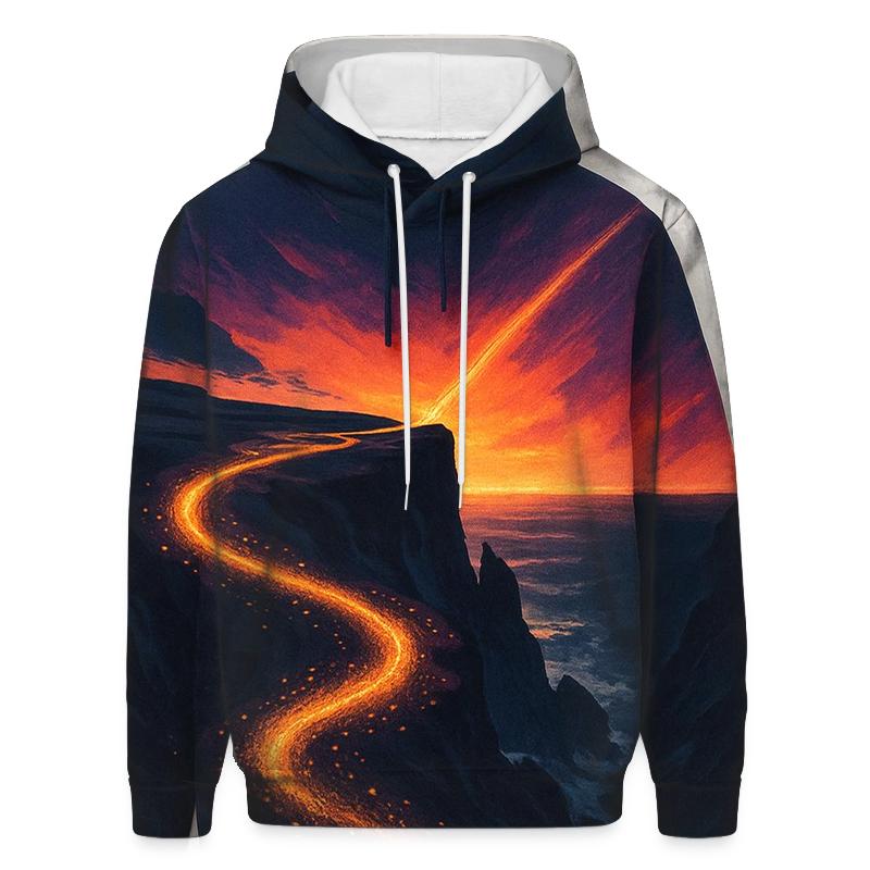 Ember Trail Over The Cliffs printed hoodies