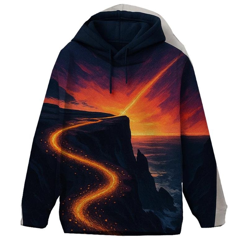 Ember Trail Over The Cliffs printed hoodies