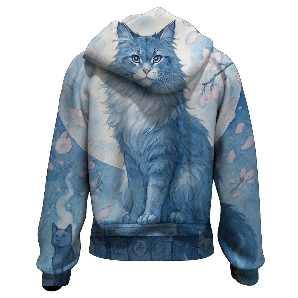 Moonlit Shrine Guardian Cat hoodie trends