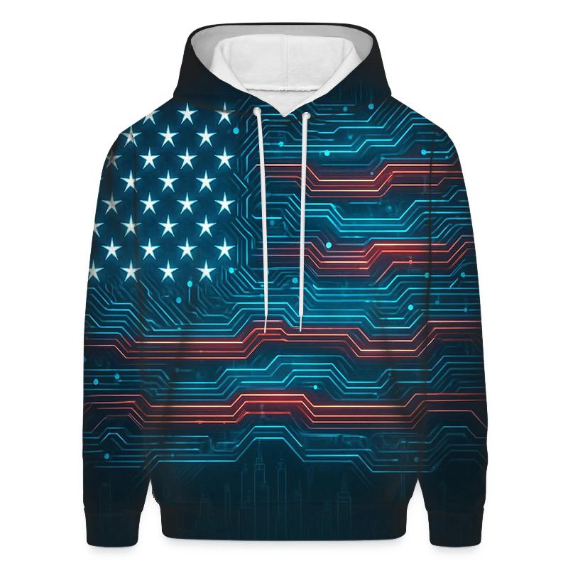 Circuit Flag Digital Frontier custom hoodies