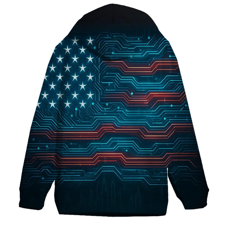 Circuit Flag Digital Frontier custom hoodies