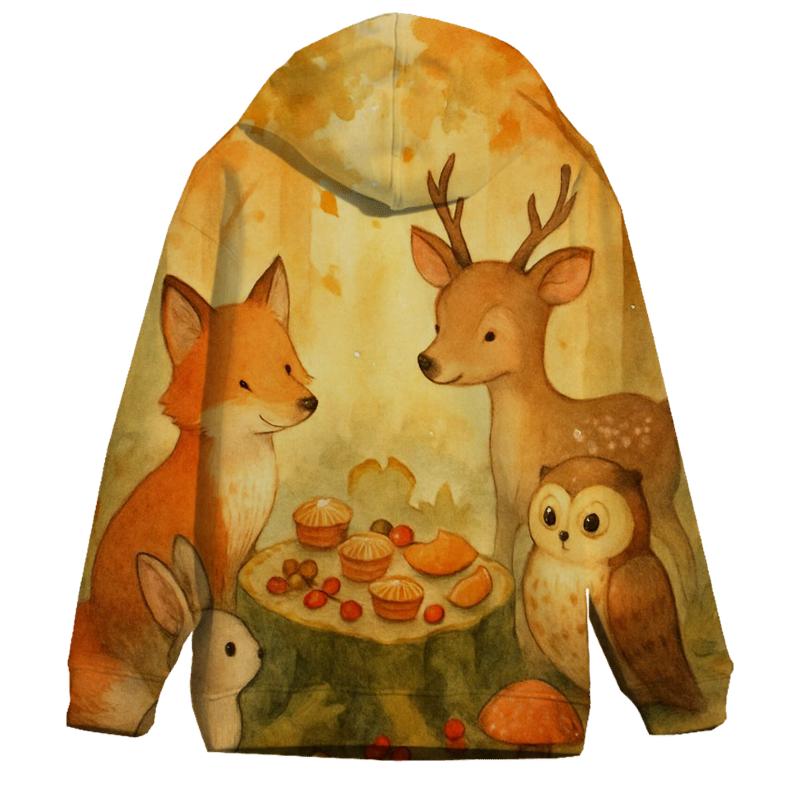 Woodland Friends Secret Feast hoodie styles
