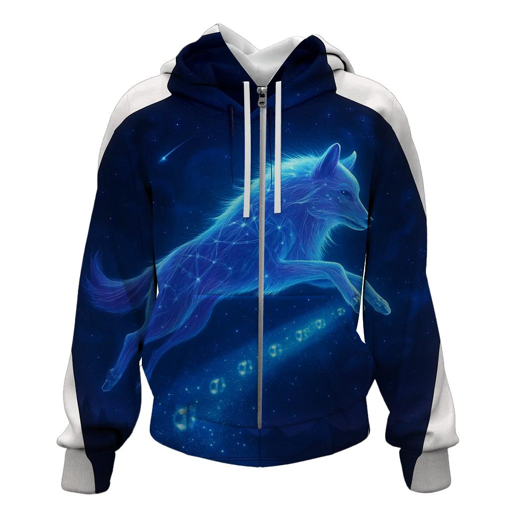 Celestial River Wolf premium hoodies
