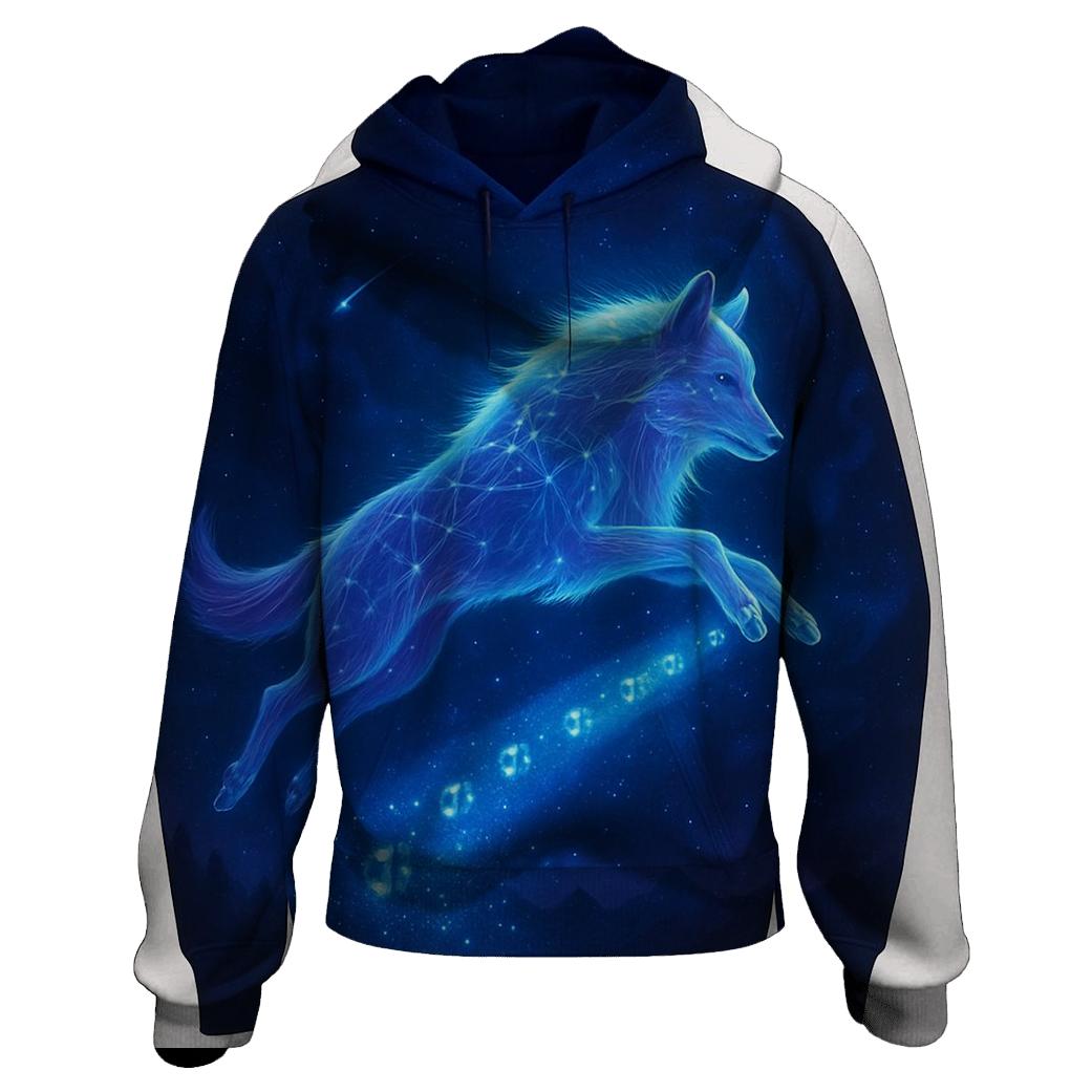 Celestial River Wolf premium hoodies