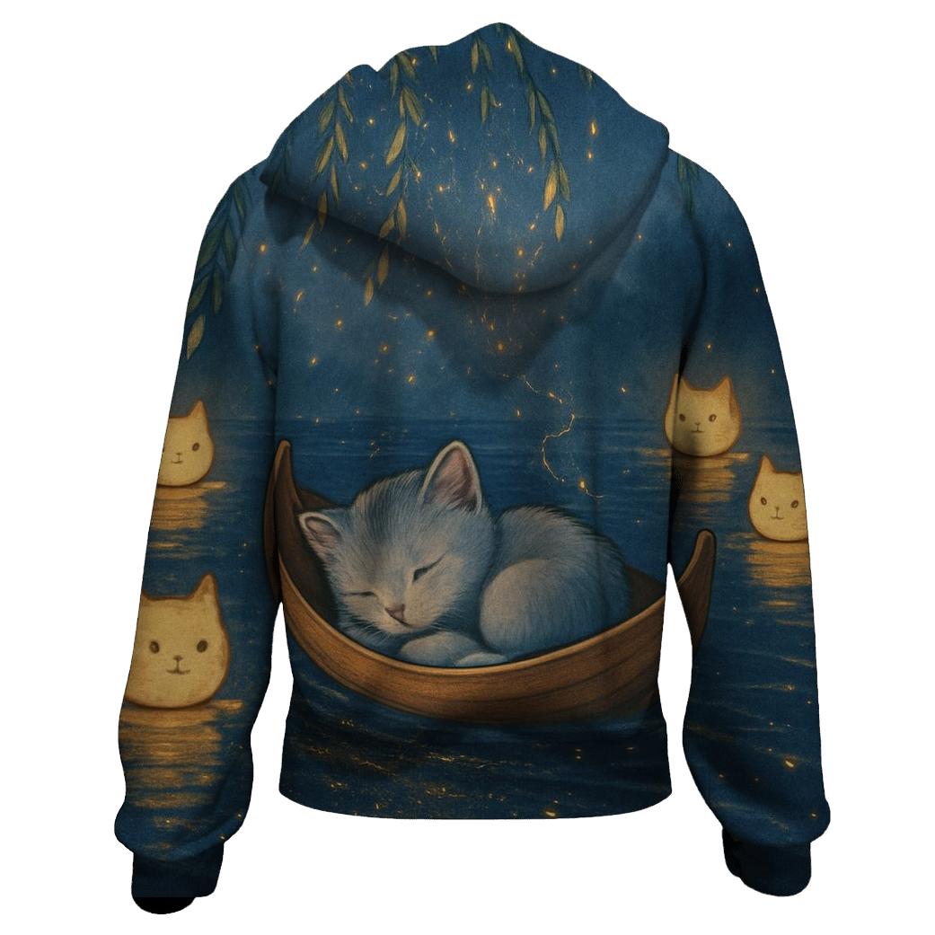 Lantern Boat River Cat Dreams hoodies fashion