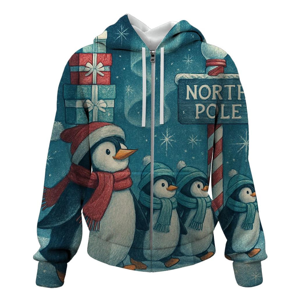 North Pole Penguin Parade hoodie trends