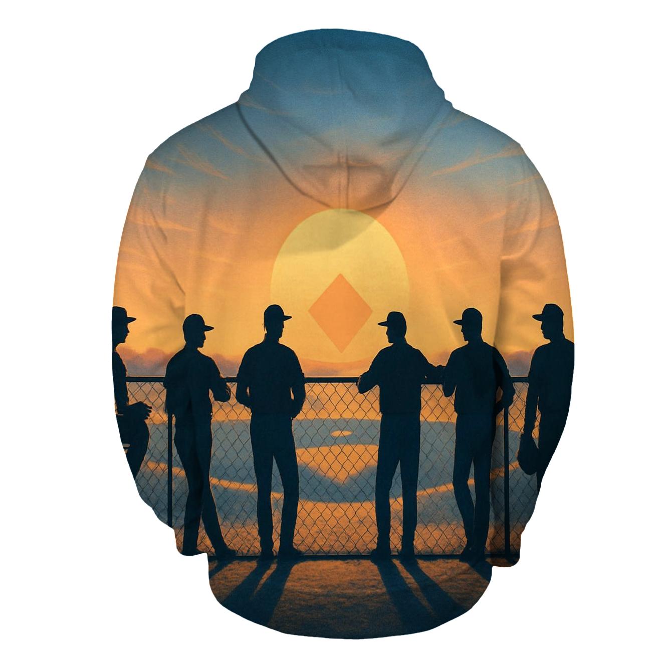Solar Fade Blue Jays Bullpen Silhouettes heavyweight hoodies