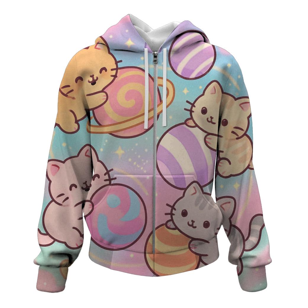 Candy Galaxy Carousel Cats hoodie trends