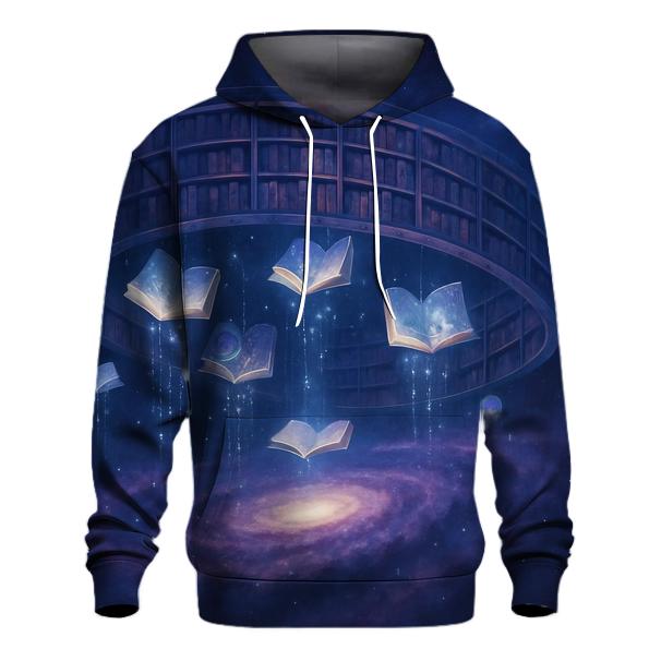 Celestial Library Over The Milky Way printed hoodies