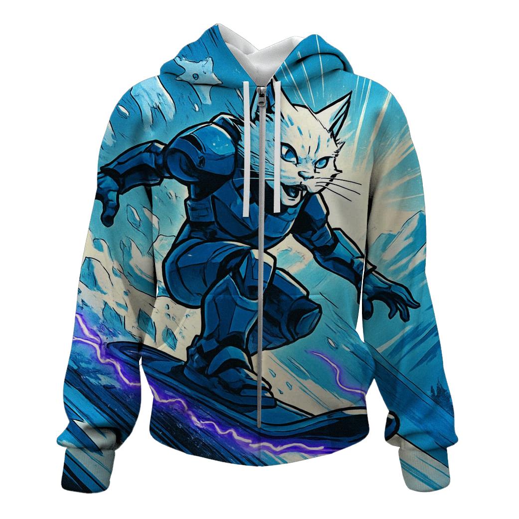 Snowboard Thunder Cat graphic hoodies