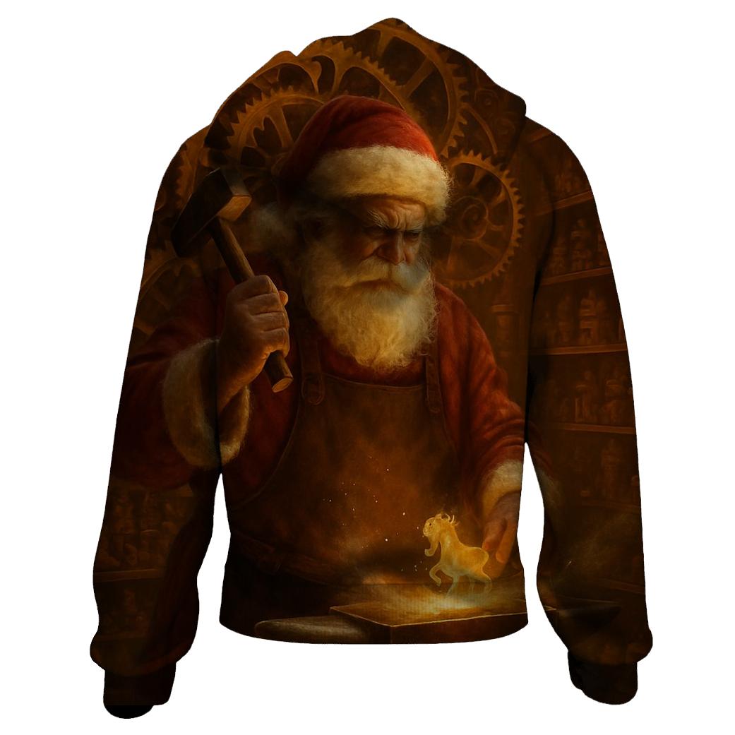 Clockwork Workshop Santa Forge designer hoodies
