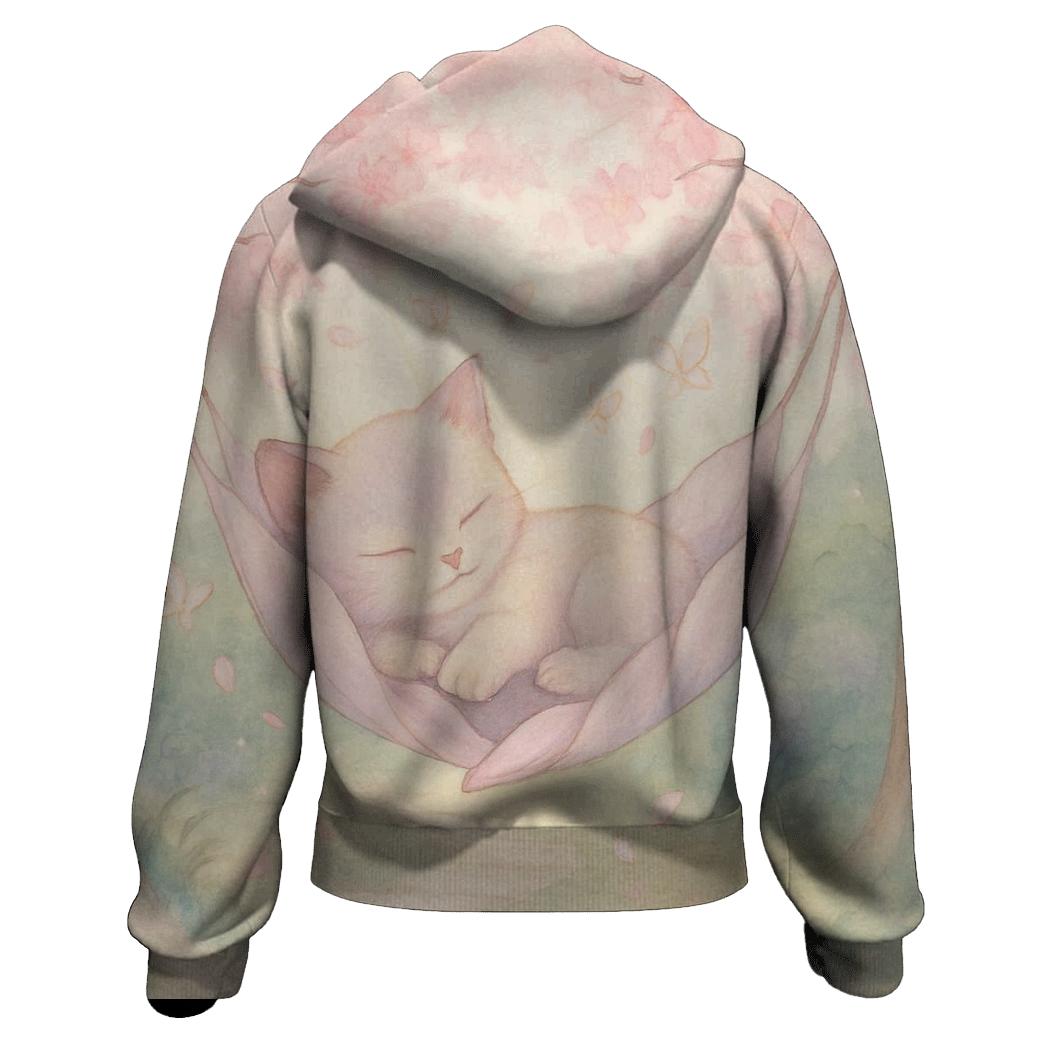 Blossom Hammock Garden Cat heavyweight hoodies