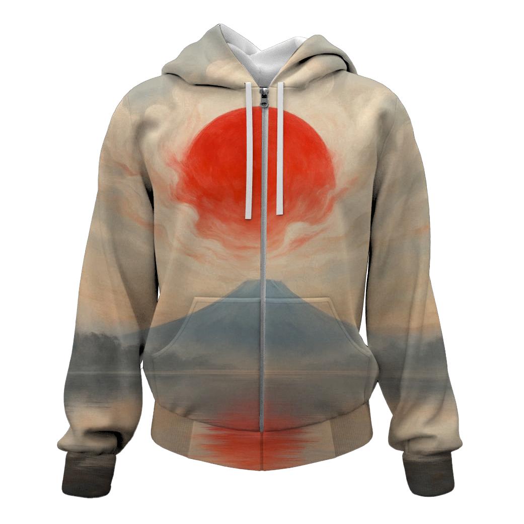 RisingAuroraOfJapan zip-up hoodies