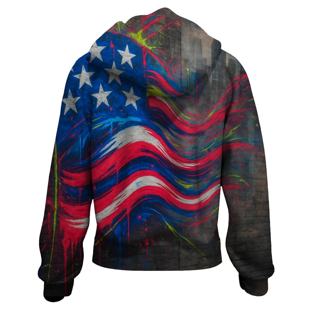 Urban Graffiti Flag Pulse heavyweight hoodies