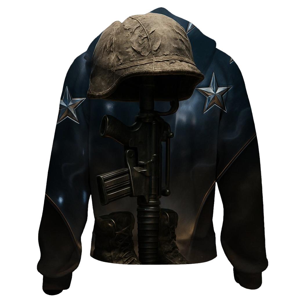 Stars Reflected In Warrior Steel custom hoodies