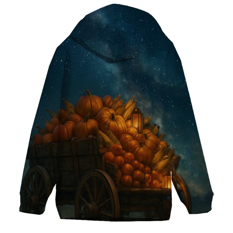 Harvest Wagon Under Starry Sky custom hoodies