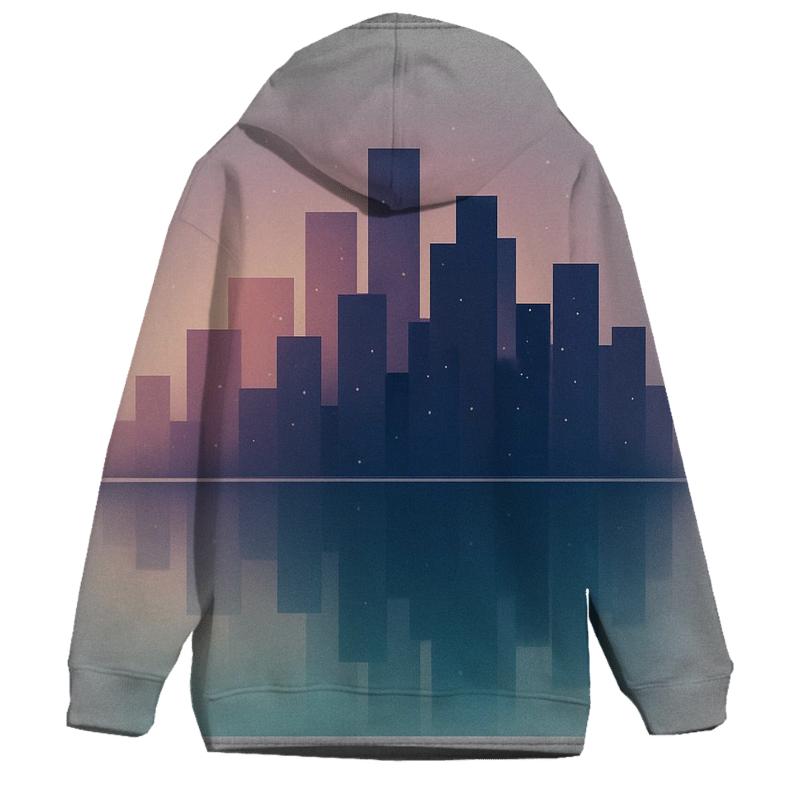 Dream Harbor Gradient Skyline custom hoodies