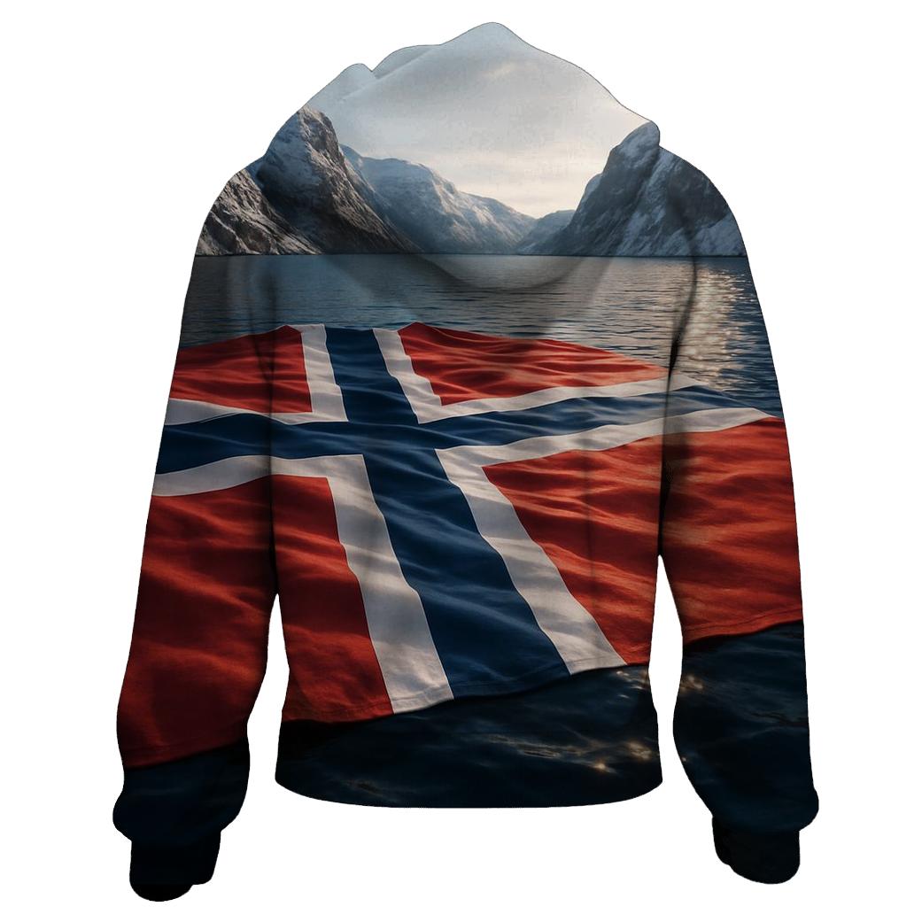 NordicFjordReflectionNorway designer hoodies
