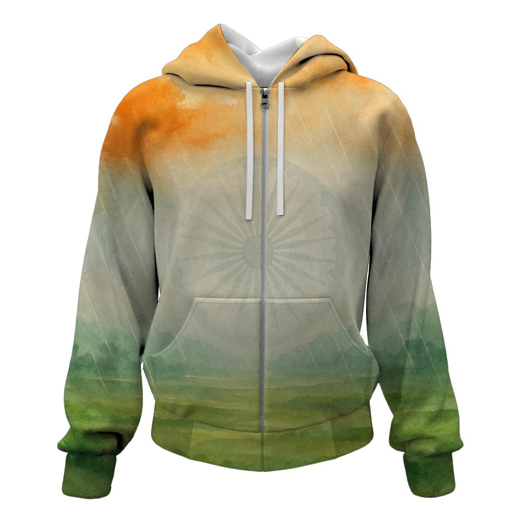 IndianMonsoonWatercolorDream designer hoodies