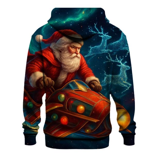 Galactic Aurora Santa Voyage zip-up hoodies