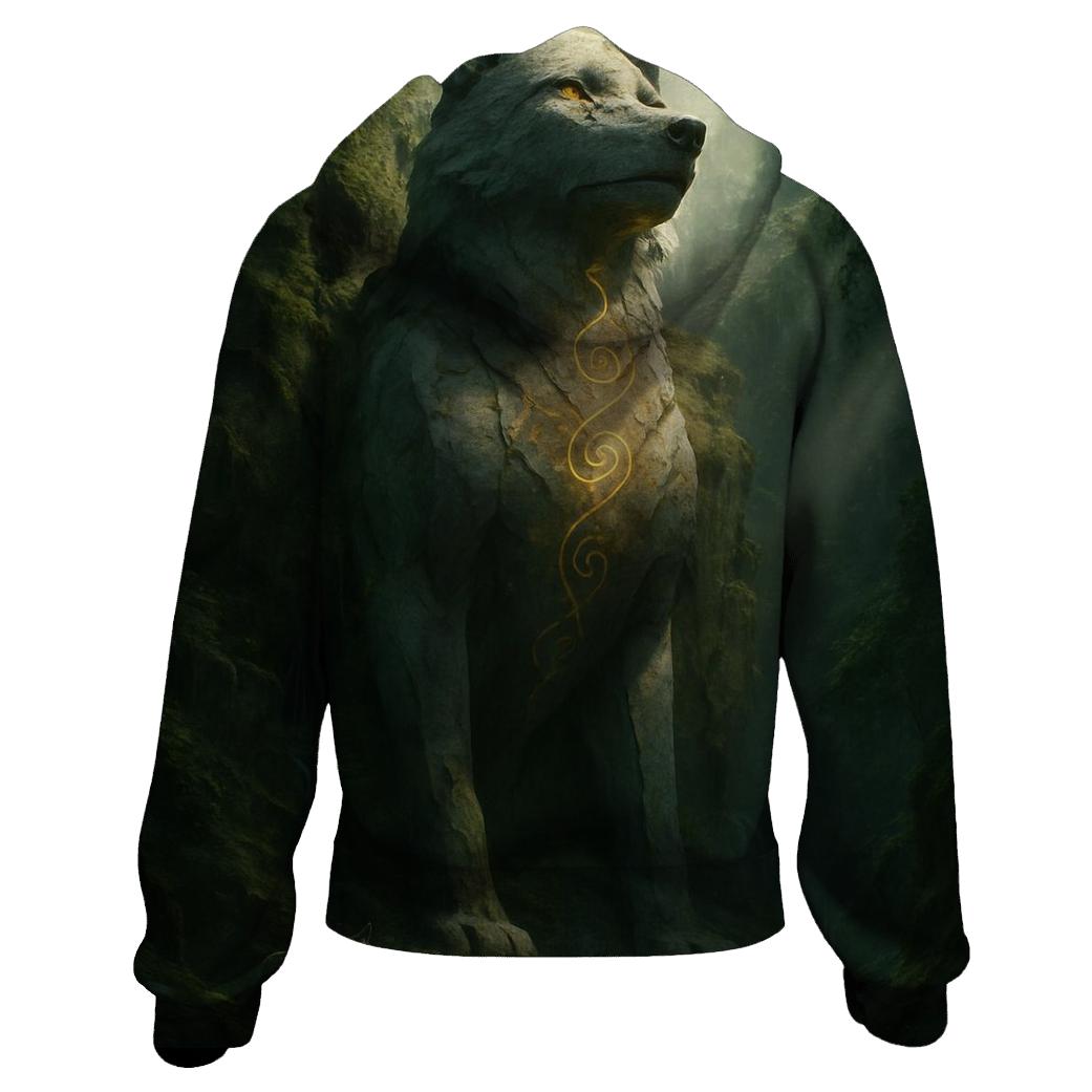 Ancient Stone Guardian Wolf hoodie trends