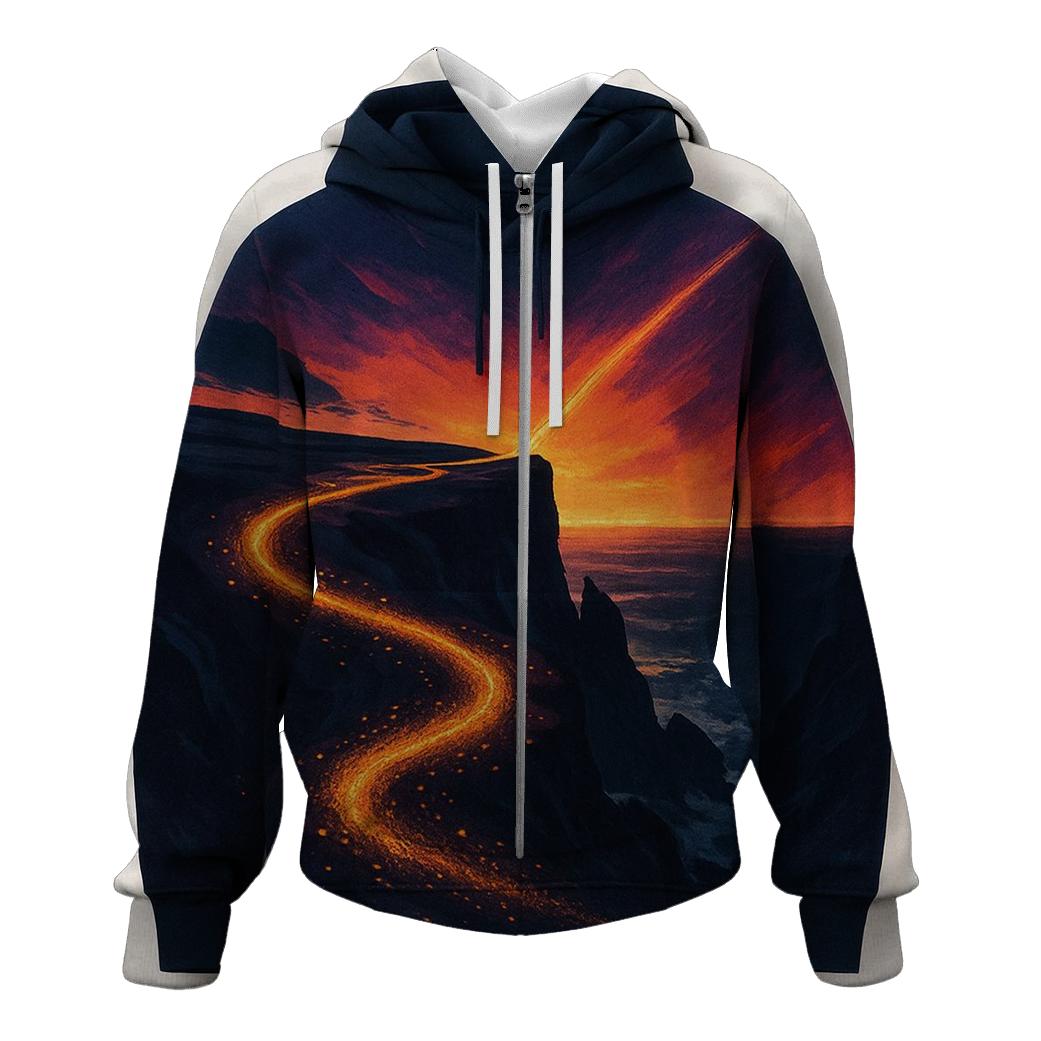 Ember Trail Over The Cliffs premium hoodies