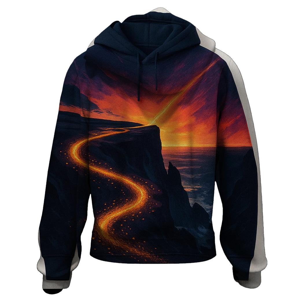 Ember Trail Over The Cliffs premium hoodies