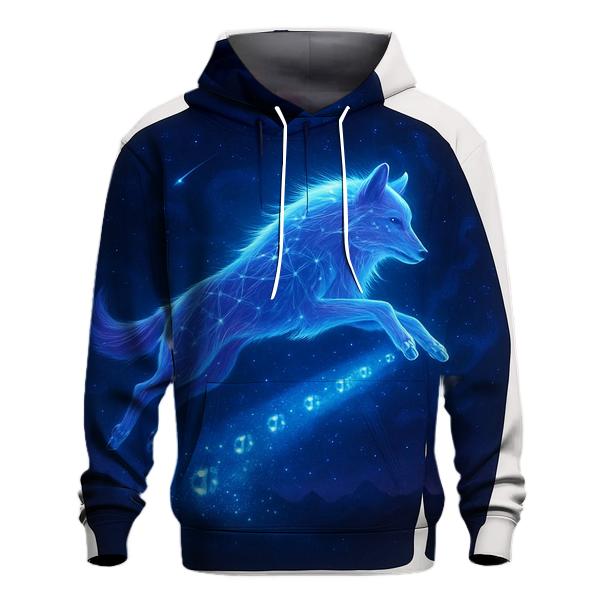 Celestial River Wolf heavyweight hoodies