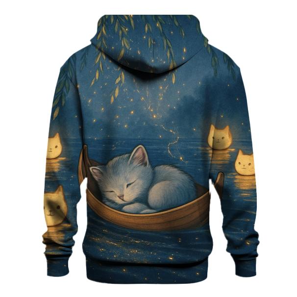 Lantern Boat River Cat Dreams premium hoodies