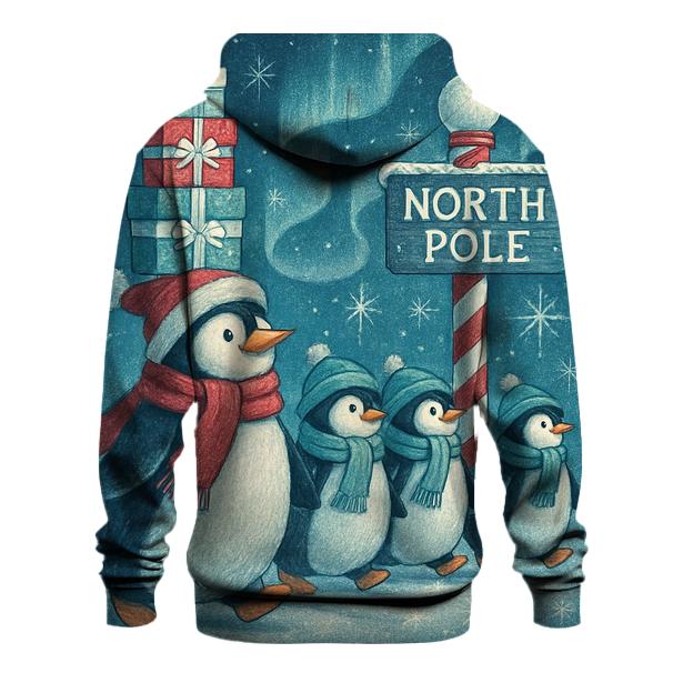 North Pole Penguin Parade lightweight hoodies