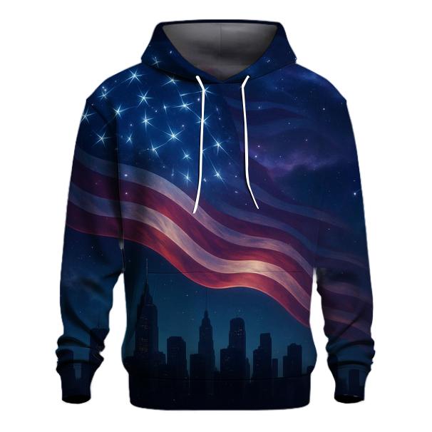 Celestial Skyline Stars And Stripes designer hoodies