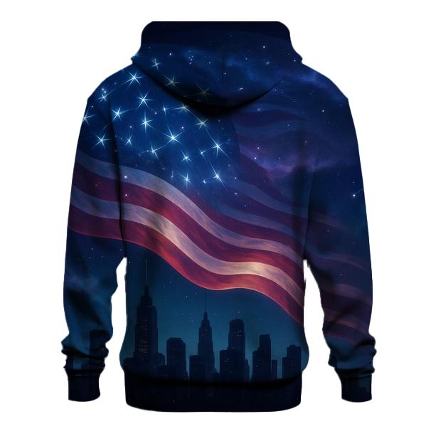Celestial Skyline Stars And Stripes designer hoodies