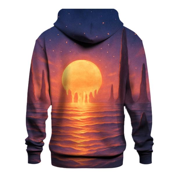 Celestial Tides At Emberfall heavyweight hoodies
