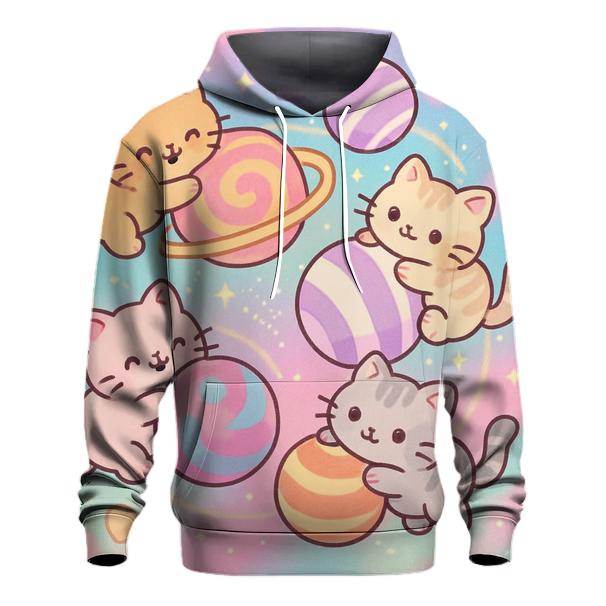 Candy Galaxy Carousel Cats lightweight hoodies