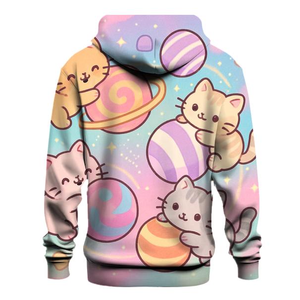 Candy Galaxy Carousel Cats lightweight hoodies