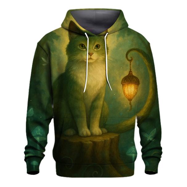 Forest Lantern Guardian Cat pullover hoodies