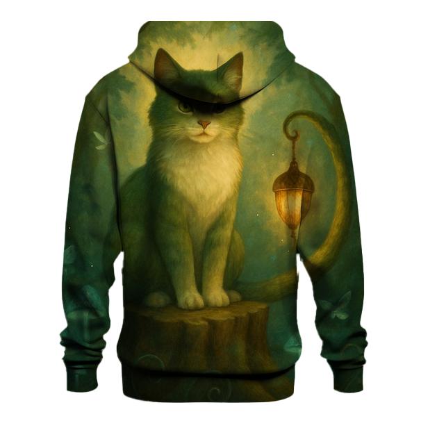 Forest Lantern Guardian Cat pullover hoodies