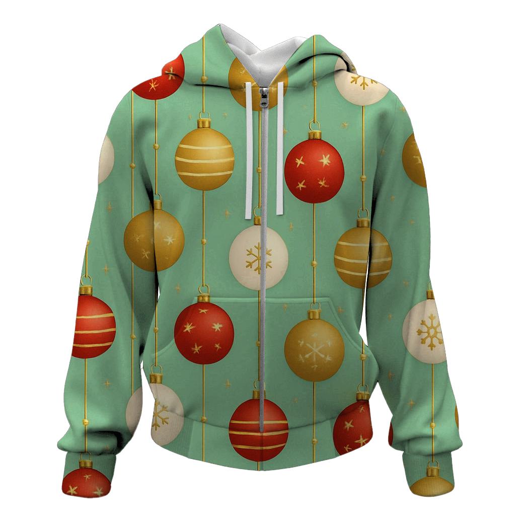 Bauble Stripe Symphony On Soft Mint printed hoodies