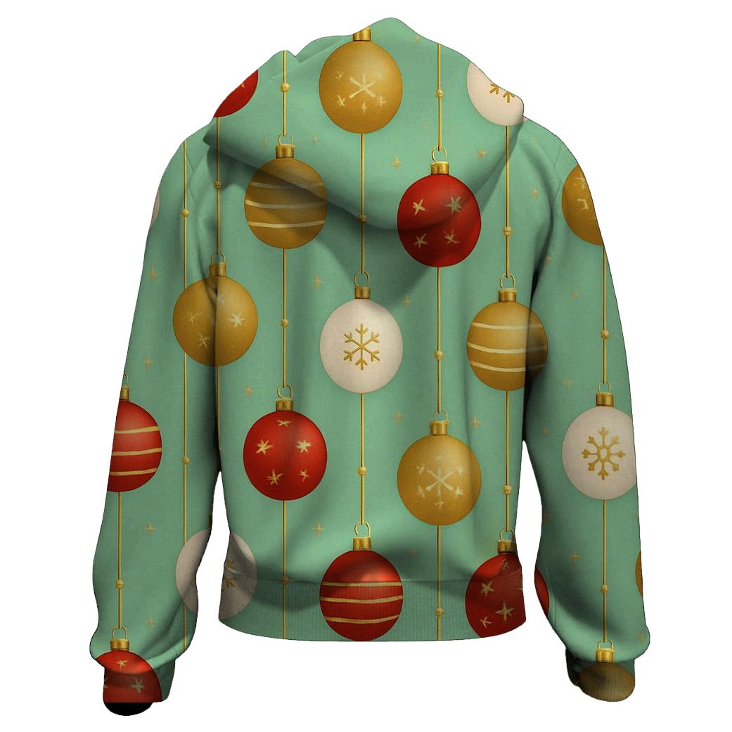 Bauble Stripe Symphony On Soft Mint printed hoodies