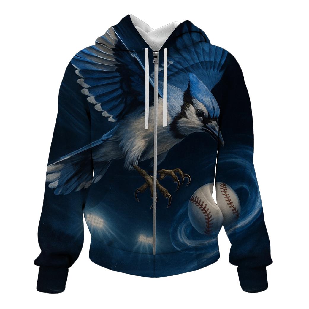 Sky Surge Blue Jays Diamond Flight printed hoodies