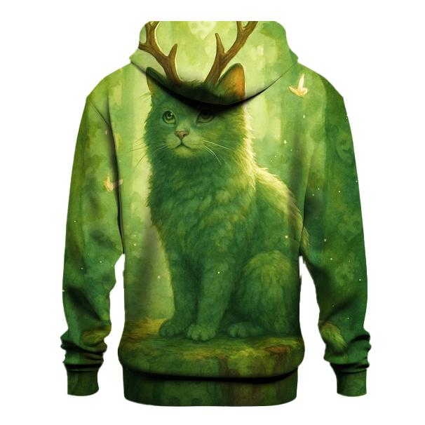 Forest Spirit Antler Cat graphic hoodies