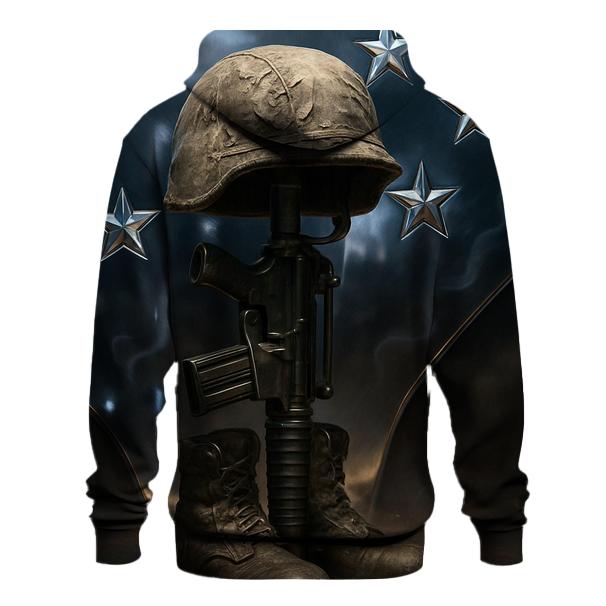 Stars Reflected In Warrior Steel pullover hoodies