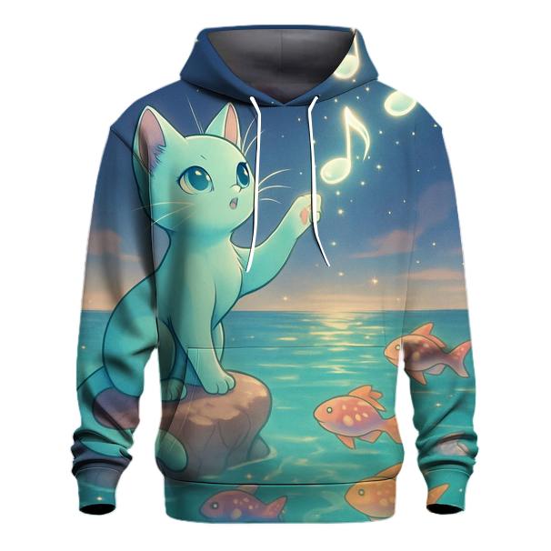 Ocean Bubble Symphony Cat hoodie designs
