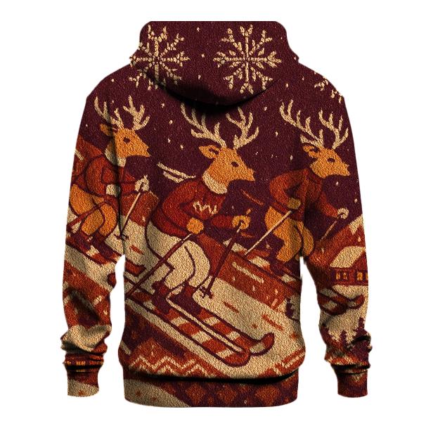 Retro Knit Candy Cane Ski Patrol lightweight hoodies