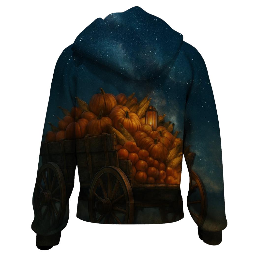 Harvest Wagon Under Starry Sky pullover hoodies